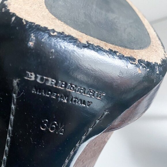 NWOT Burberry Brown Heeled Boots - Picture 10 of 10